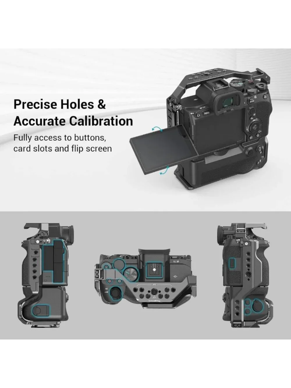 Camera Cage for Sony Cameras with VG-C4EM Grip | Lightweight, Durable, Custom